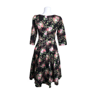Unisex Hearts & Roses - Dress, size 38 - Black (2)