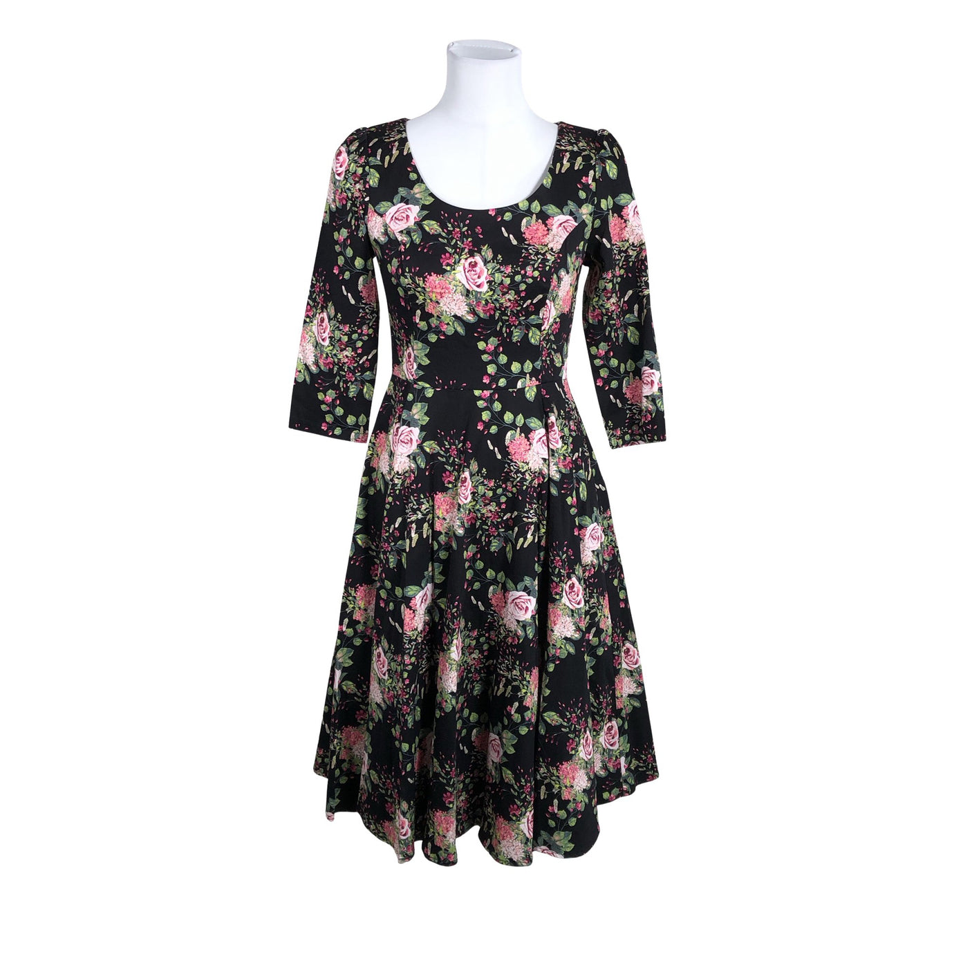 Unisex Hearts & Roses - Dress, size 38 - Black (1)