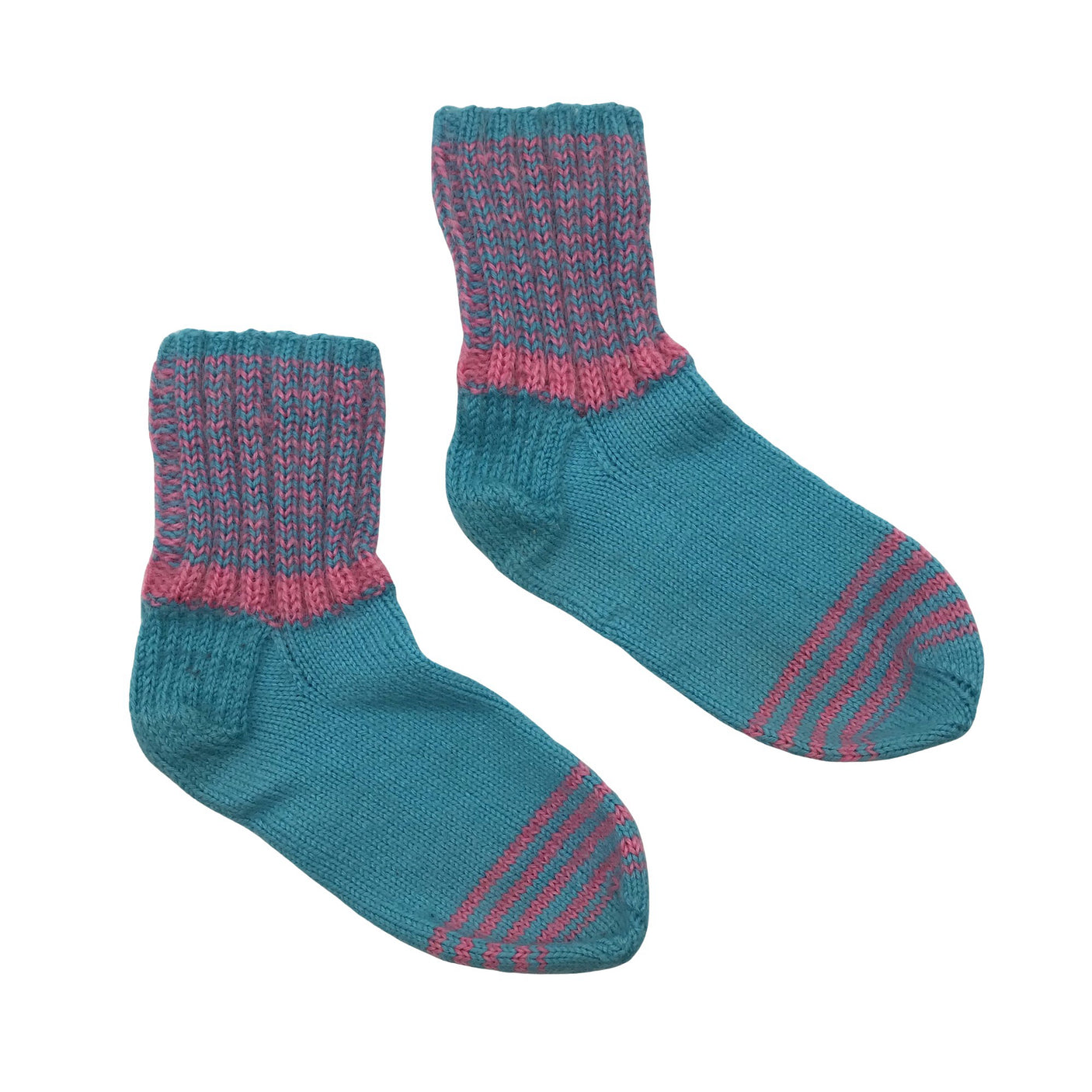 Unisex Handmade - Wool socks, size 36 - Blue (1)