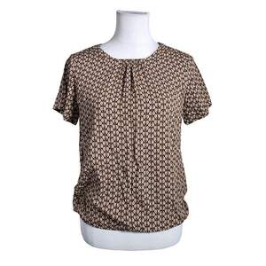 Unisex Gerry Weber - Short-sleeved blouse, size 36 - Brown (1)