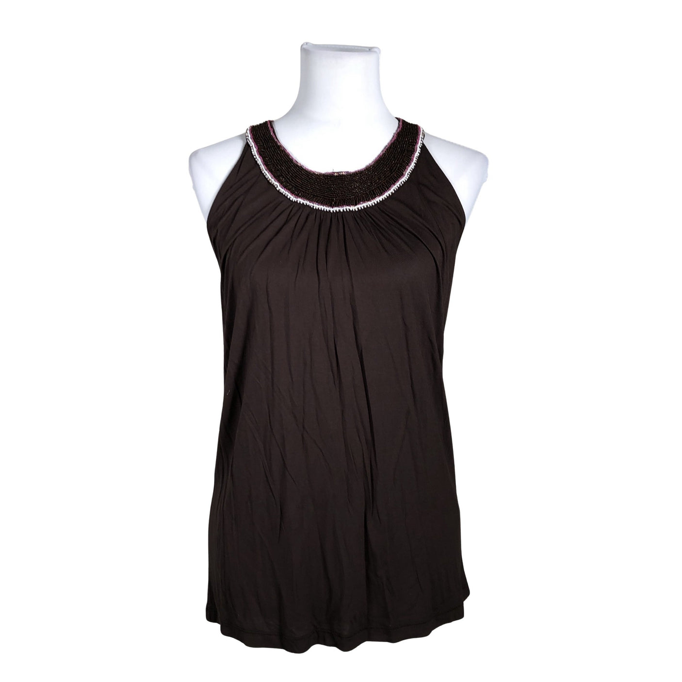 Unisex Laurèl - Tricot tank top, size 36 - Brown (1)