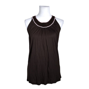 Unisex Laurèl - Tricot tank top, size 36 - Brown (1)