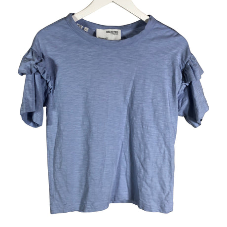 Unisex Selected - T-shirt, size 34 - Light blue ()