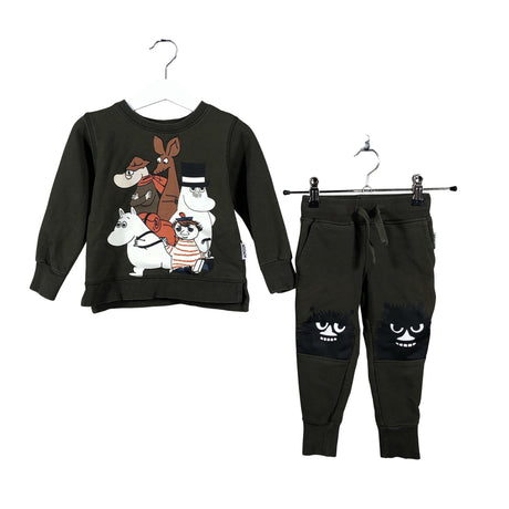 Unisex Martinex - Sweatshirt and pants set, size 86 - 92 - Green ()