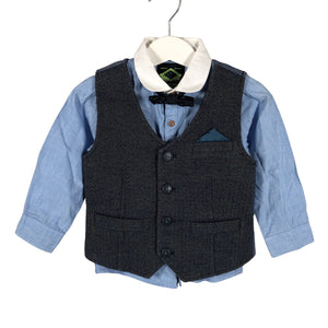 Unisex Next - Collared shirt, size 86 - 92 - Light blue (1)