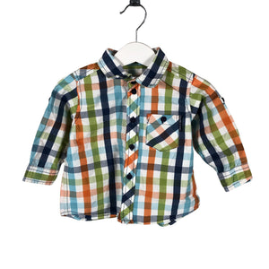 Unisex Polarn O. Pyret - Collared shirt, size 68 - 74 - Blue (1)