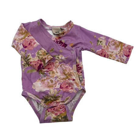 Unisex Kaiko - Wrap bodysuit, size 56 - 62 - Violet ()