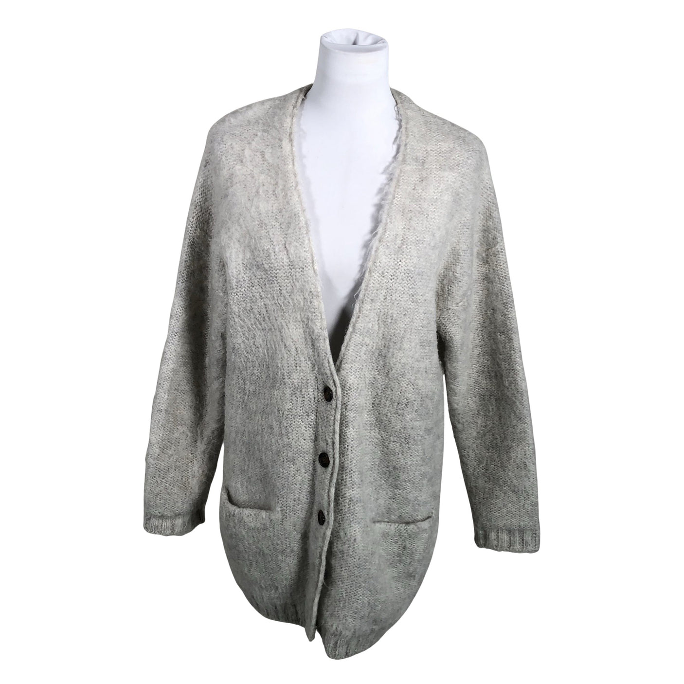 Unisex Selected - Cardigan, size 36 - Gray (1)