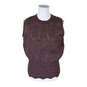Unisex Holly & Whyte by Lindex - Knit vest, size 36 - Wine red (1)