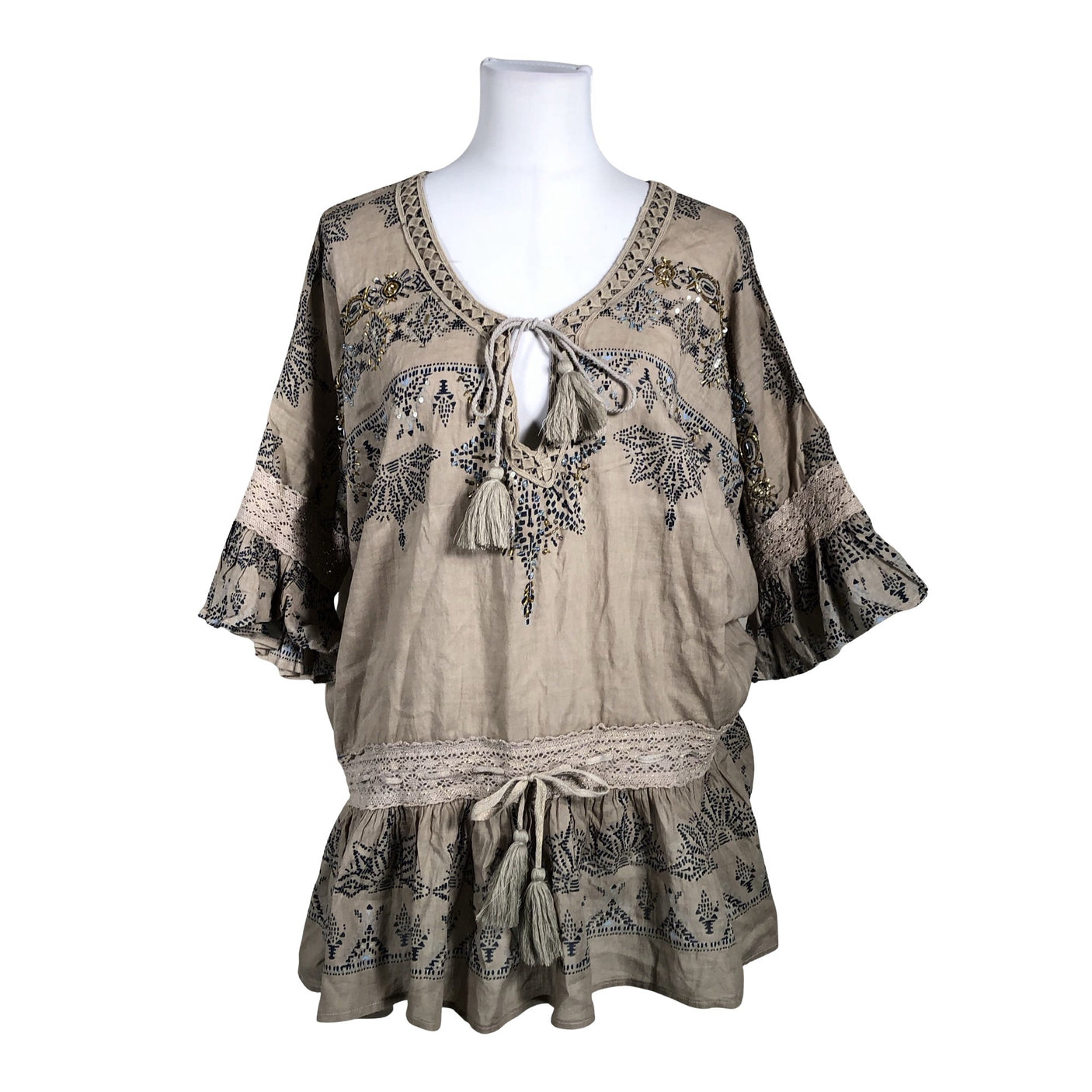 Unisex Happy Island - Tunic, size 36 - Brown (1)