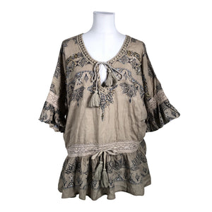 Unisex Happy Island - Tunic, size 36 - Brown (1)