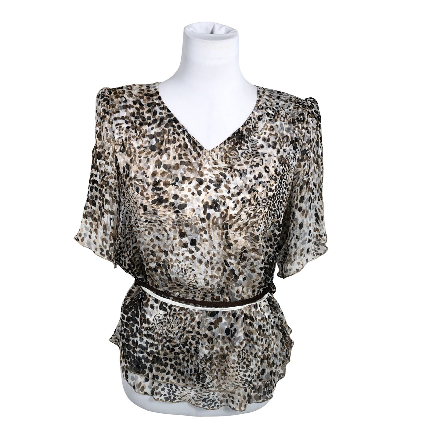 Unisex Modelia - Short-sleeved blouse, size 40 - Brown (1)