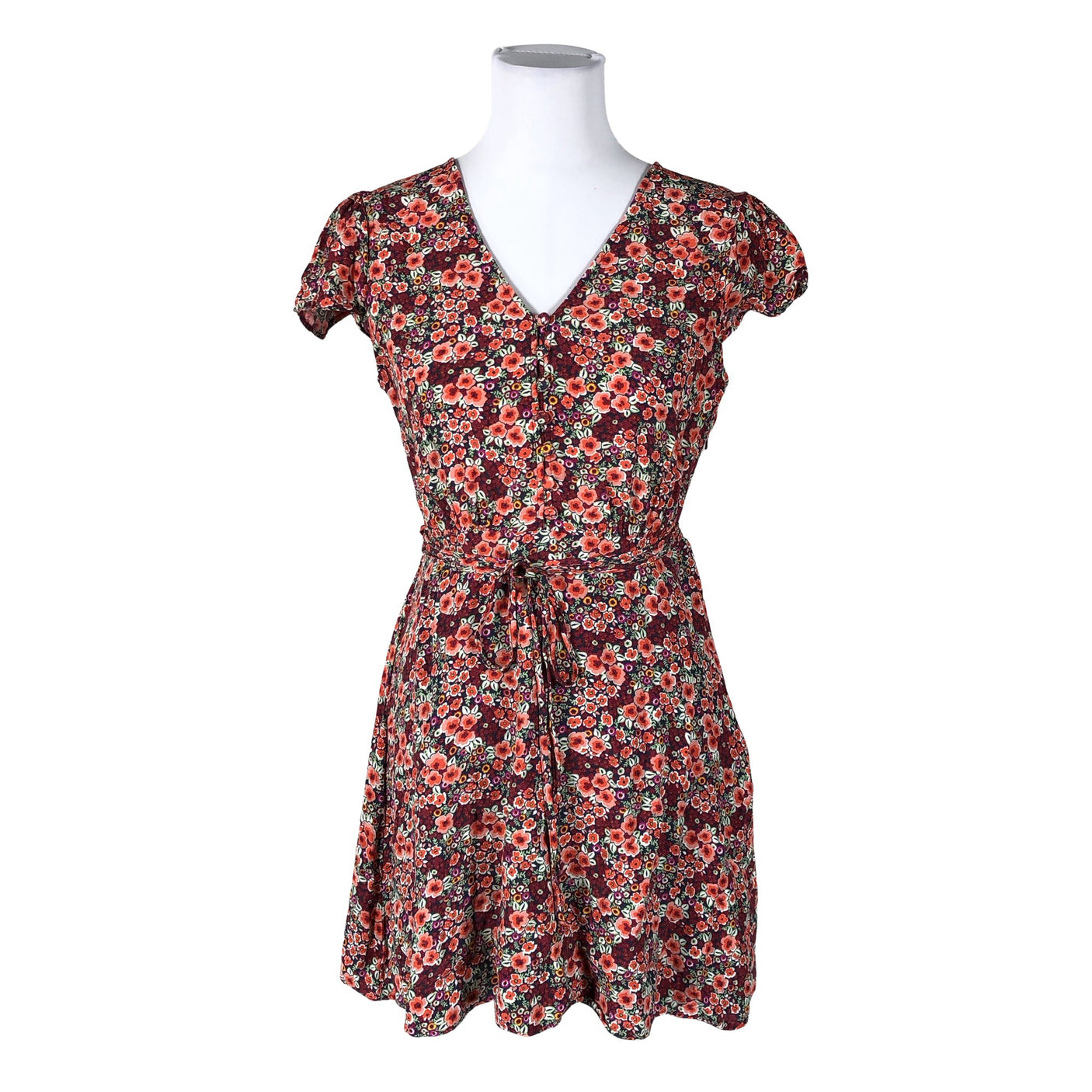 Unisex Jack Wills - Schiffon dress, size 38 - Red (1)