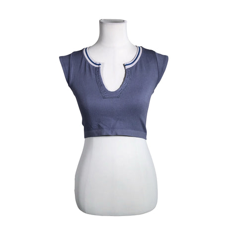 Unisex Urban Outfitters - Sports shirt, short sleeve, size 38 - Blue ()