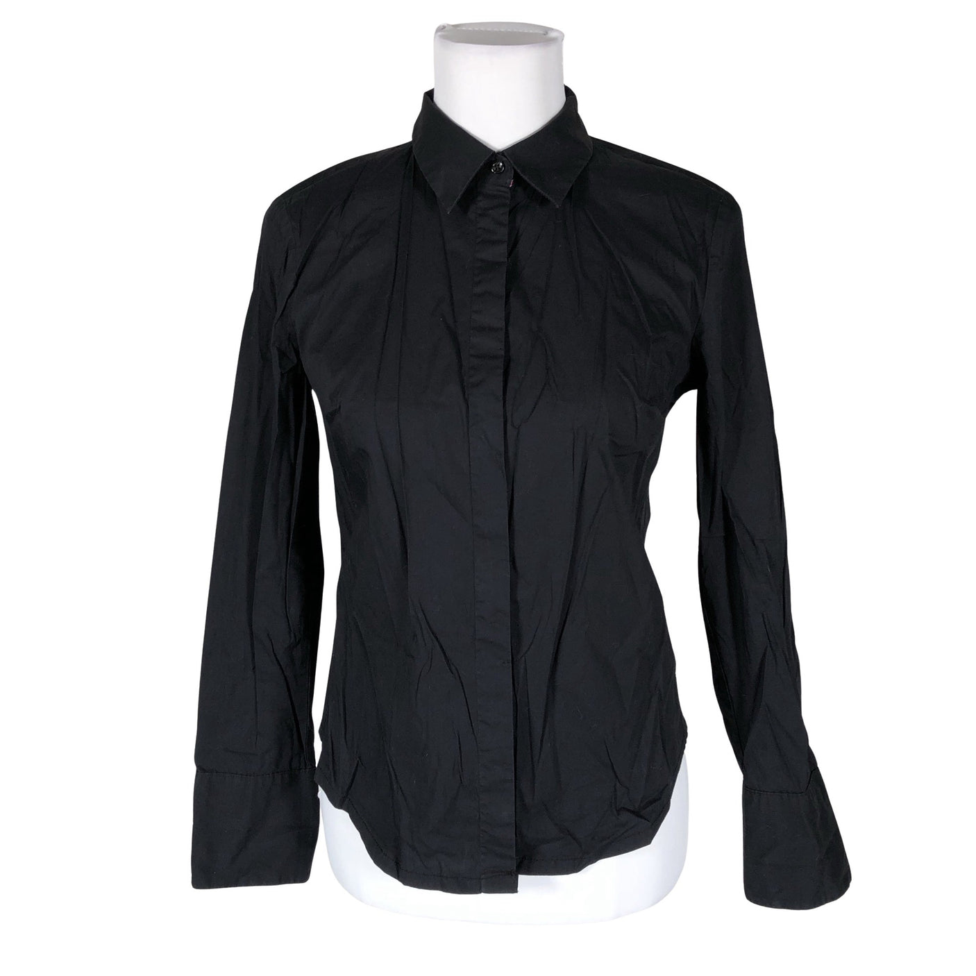 Unisex Benetton - Collared shirt, size 36 - Black (1)