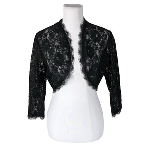 Unisex Elegance - Evening bolero jacket, size 40 - Black (1)