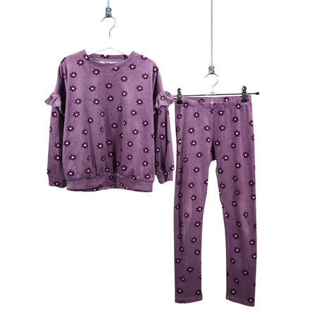 Unisex Lindex - Sweatshirt and pants set, size 116 - 122 - Violet ()