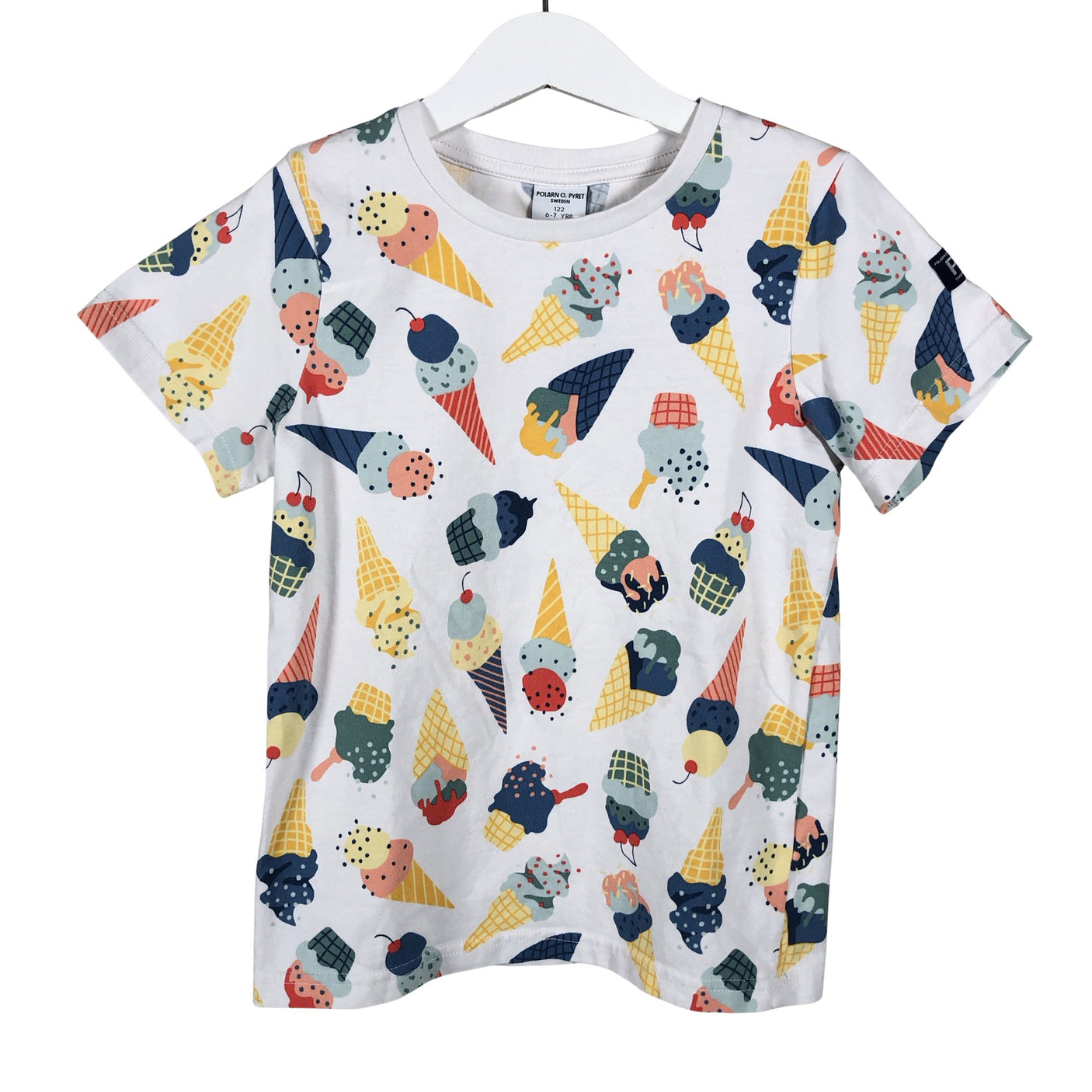 Unisex Polarn O. Pyret - T-shirt, size 122 - 128 - White (1)