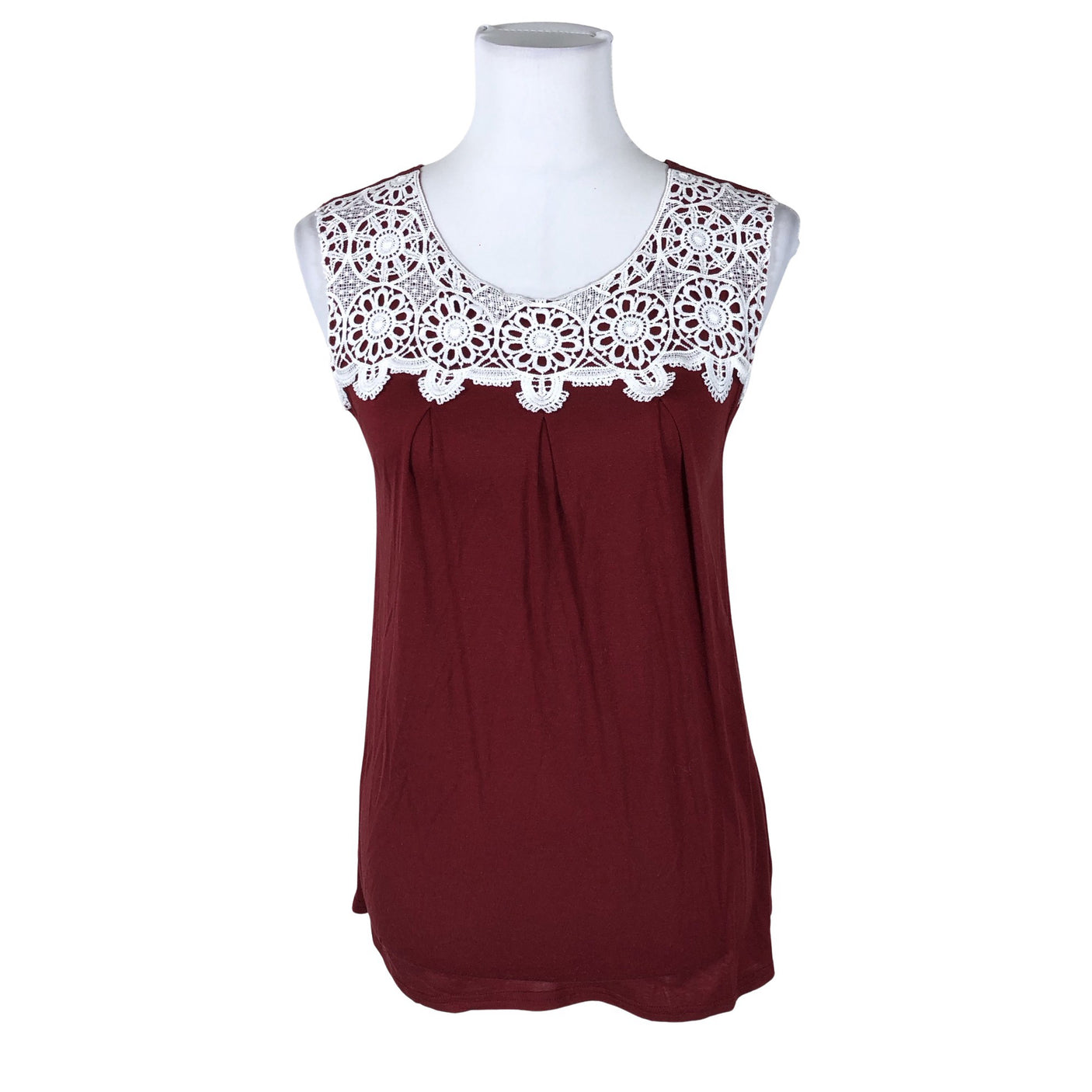 Unisex Lumoan - Tricot tank top, size 34 - Wine red (1)