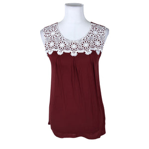 Unisex Lumoan - Tricot tank top, size 34 - Wine red (1)