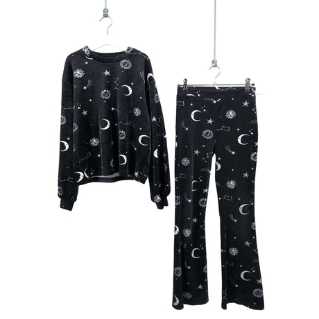 Unisex Lindex - Sweatshirt and pants set, size 146 - 152 - Black ()