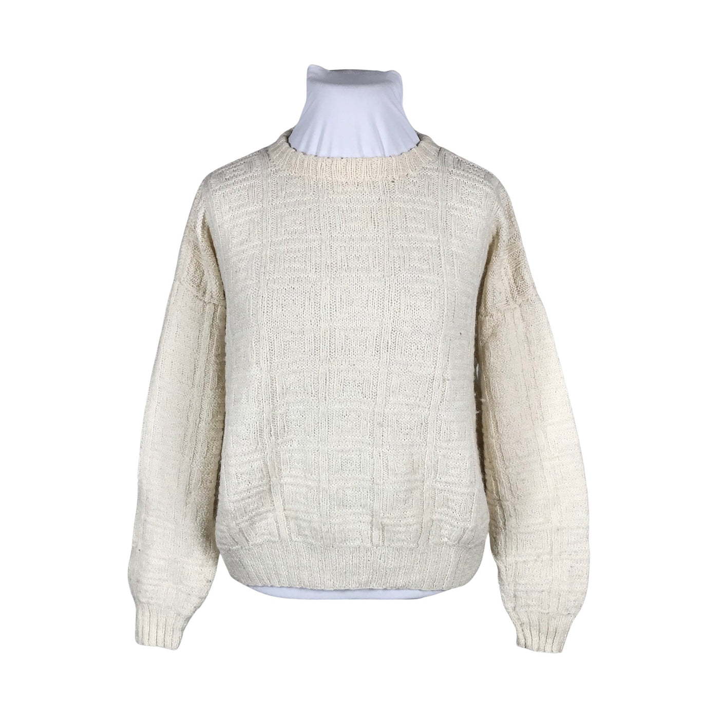 Unisex Handmade - Sweater, size 40 - Natural white (1)