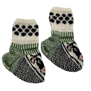 Unisex Handmade - Wool socks, size 32 - Natural white (1)