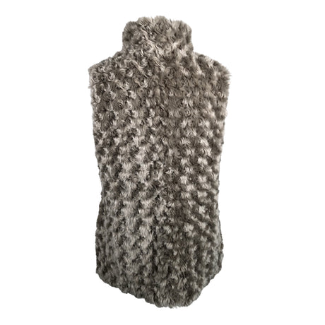 Unisex Next - Faux fur vest, size 40 - Gray (2)