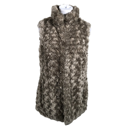 Unisex Next - Faux fur vest, size 40 - Gray ()