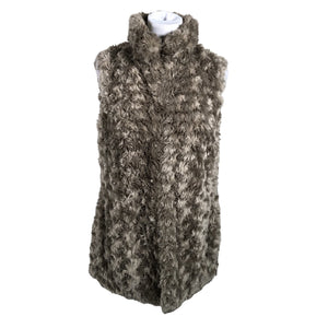 Unisex Next - Faux fur vest, size 40 - Gray (1)