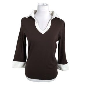 Unisex Global - Tricot shirt, size 40 - Brown (1)