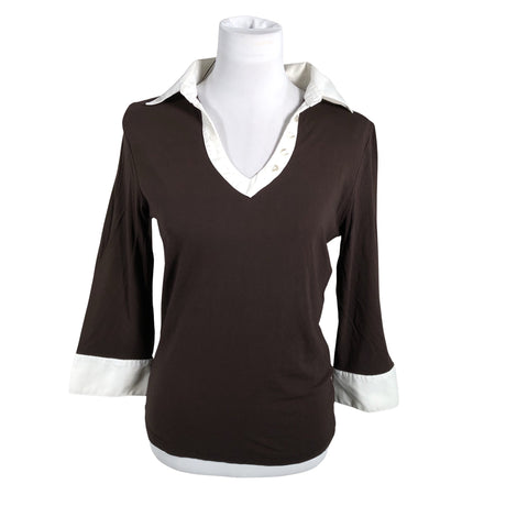 Unisex Global - Tricot shirt, size 40 - Brown ()