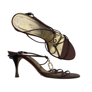 Unisex Dolce&Gabbana - Heeled sandals, size 38 - Brown (1)