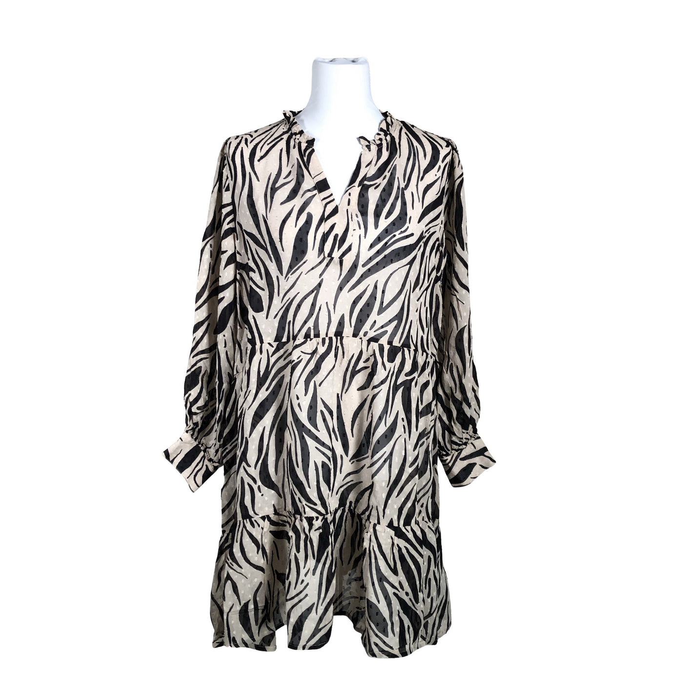 Unisex Part two - Schiffon tunic, size 40 - Black (1)