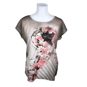 Unisex Taifun - Short-sleeved blouse, size 38 - Gray (1)