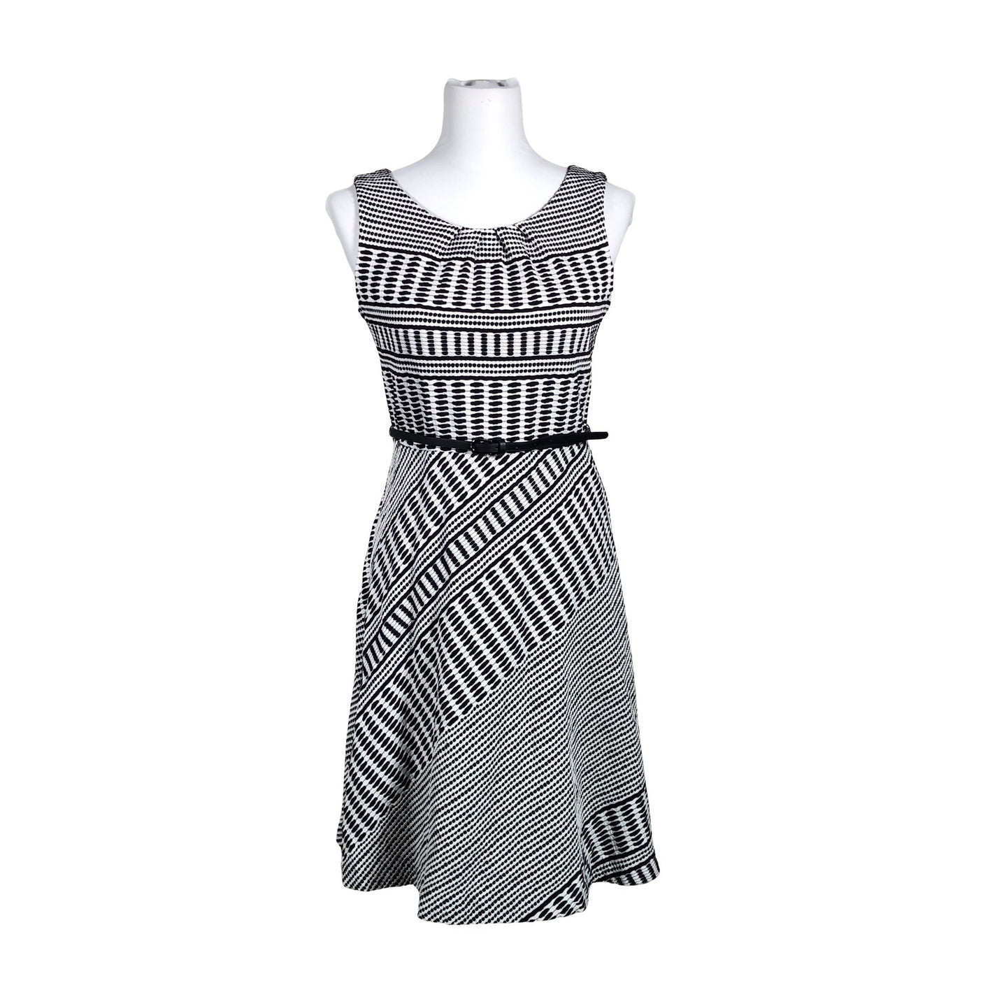 Unisex Comma - Tricot dress, size 38 - White (1)
