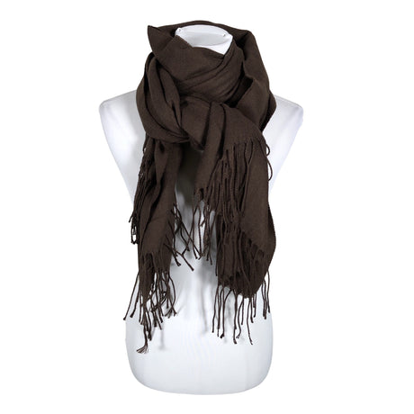 Unisex Solid - Scarf, size Maxi - Brown ()