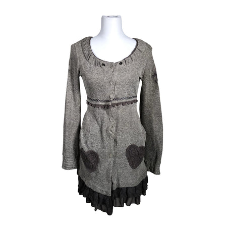 Unisex Cream - Cardigan, size 36 - Gray ()