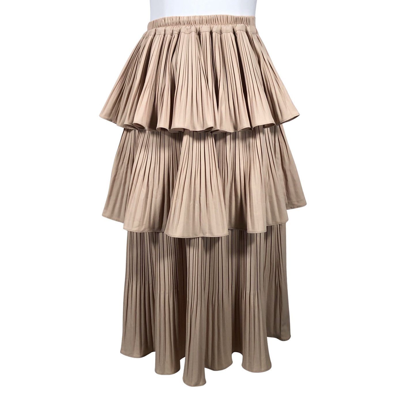Unisex M-KAE - Pleated skirt, size 32 - Beige (3)