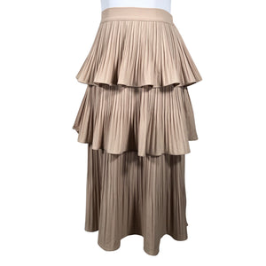 Unisex M-KAE - Pleated skirt, size 32 - Beige (1)
