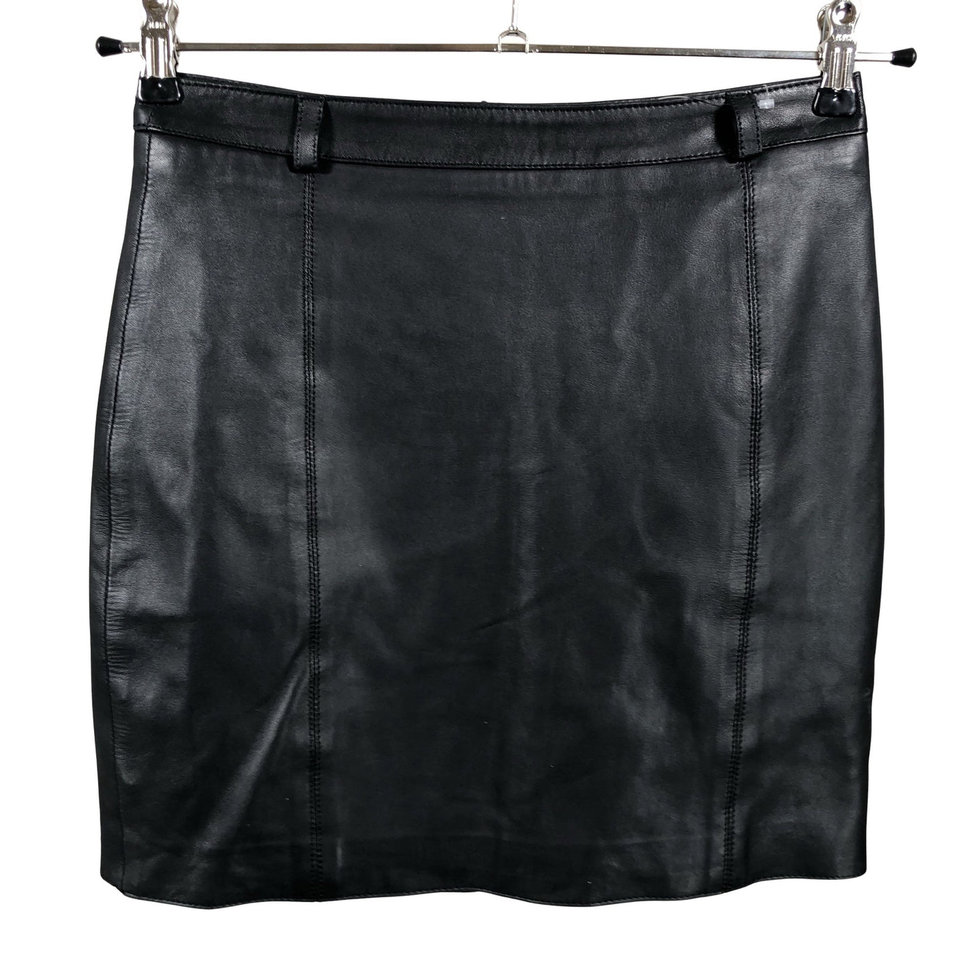 Unisex Massimo Dutti - Leather skirt, size 34 - Black (1)