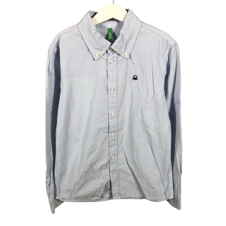 Unisex Benetton - Collared shirt, size 146 - 152 - Light blue ()