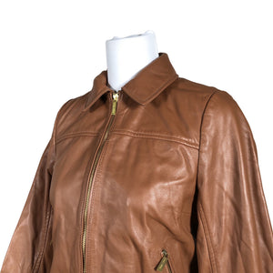 Unisex Part two - Leather jacket, size 34 - Brown (3)