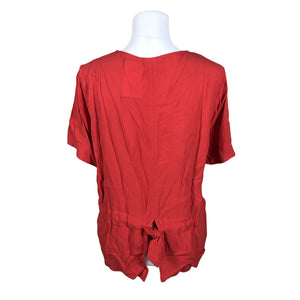 Unisex Selected - Short-sleeved blouse, size 40 - Red (2)