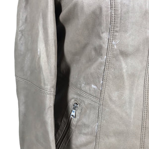 Unisex Gerry Weber - Leather jacket, size 42 - Gray (2)