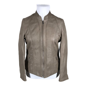 Unisex Gerry Weber - Leather jacket, size 42 - Gray (1)