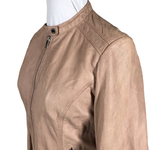 Unisex Saki - Leather jacket, size 44 - Light pink (2)