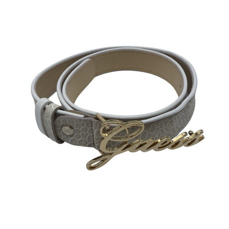 Unisex Guess - Leather belt, size Ei kokoa - Natural white ()