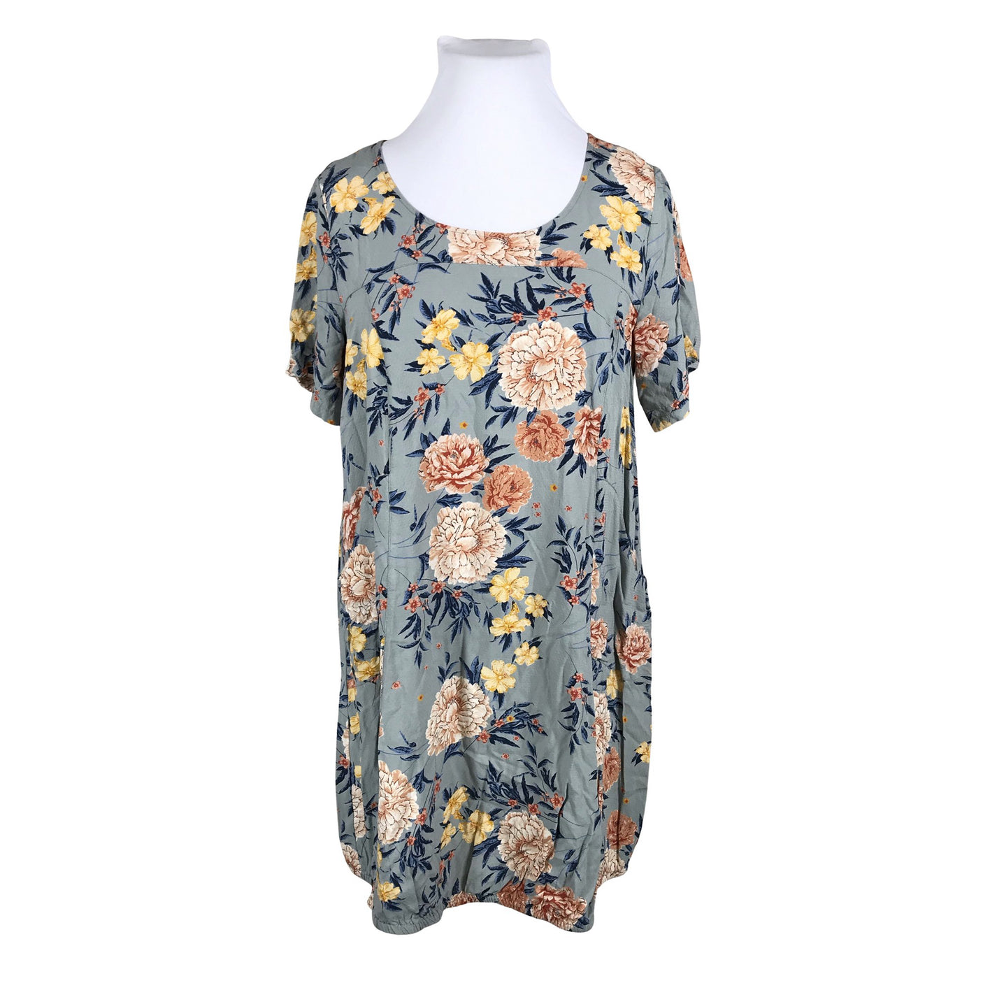 Unisex Zizzi - Schiffon tunic, size 42 - Green (1)