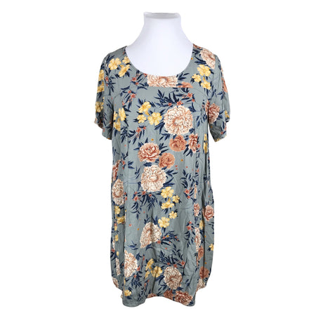 Unisex Zizzi - Schiffon tunic, size 42 - Green ()